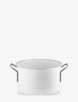 Eva Trio - White Line Pot 3.8 L 20 Cm Ceramic Slip-Let® Coating - Troškintuvas - Balta