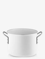 Eva Trio - White Line Pot 4.8 L 20 Cm Ceramic Slip-Let® Coating - Troškintuvas - Balta
