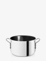 Eva Trio - Stainless Steel Pot 3.6 L 20 Cm Ceramic Slip-Let® Coating W/Out Lid - Troškintuvas - Sidabro