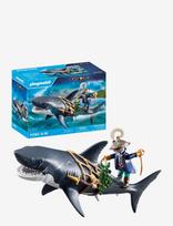 PLAYMOBIL - Giant Shark With Pirate - Playmobil Pirates - Marga / raštuota