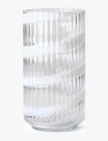 Lyngby Porcelæn - Lyngby Vase H20.5 Cm Swirl White Mouth Blown Glass - Maža vaza - Nude