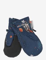 Mikk-line - Polyester Mittens Aop W. Zip - Kūdikių pirštinės - Tamsiai mėlyna