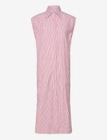 Filippa K - Cotton Poplin Shirt Dress - Iki kelių ir midi suknelės - Raudona