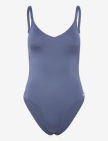NIKE SWIM - Nike Essential V Neck One Piece - Sportinis maudymosi kostiumėlis - Pilka