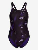NIKE SWIM - Nike Hydrastrong Multi Print Fastback One Piece - Sportinis maudymosi kostiumėlis - Violetinė