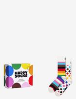 Happy Socks - 2-Pack Pride Socks Gift Set - Įprastos kojinės - Balta