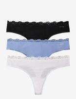 Calvin Klein - Thong 3Pk - Stringai - Marga / raštuota