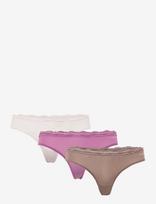 Calvin Klein - Thong 3Pk - Stringai - Smėlio