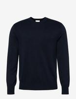 Calvin Klein - Ls Supima Cotton Crew 14Gg - Apvalios apykaklės megztinis - Tamsiai mėlyna