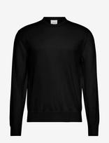 Calvin Klein - Ls Supima Cotton Crew 14Gg - Apvalios apykaklės megztinis - Juoda