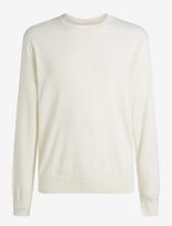 Calvin Klein - Ls Supima Cotton Crew 14Gg - Apvalios apykaklės megztinis - Balta