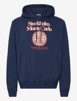 Björn Borg - Borg Classic Print Hoodie - Sportinis džemperis su gobtuvu - Tamsiai mėlyna
