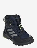 Adidas Terrex - Terrex Ax4R Cw+ Mid K - Žieminiai batai su raišteliais - Tamsiai mėlyna