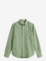 Gant - Reg Cotton Linen Shirt - Lininiai marškiniai - Žalia