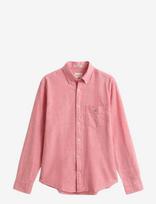 Gant - Reg Cotton Linen Shirt - Lininiai marškiniai - Rožinė