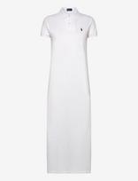 Polo Ralph Lauren - Cotton Mesh Polo Dress - Iki kelių ir midi suknelės - Balta