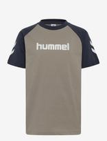 Hummel - Hmljr Logo T-Shirt S/S - Marškinėliai trumpomis rankovėmis - Chaki spalva