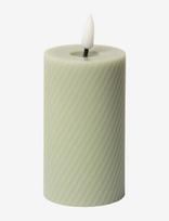 C'est Bon - Swirled Led Pillar Candle - LED žvakė - Žalia