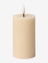 C'est Bon - Swirled Led Pillar Candle - LED žvakė - Smėlio