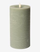 C'est Bon - Rustic Finish Led Pillar Candle - LED žvakė - Žalia