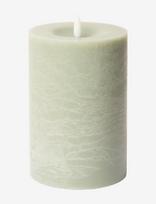 C'est Bon - Rustic Finish Led Pillar Candle - LED žvakė - Žalia