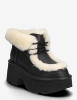 UGG - W New Heights Lace Up Lthr - Suvarstomi batai - Juoda