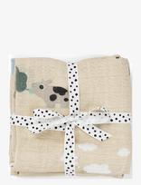Done By Deer - Burp Cloth 2-Pack Tiny Farm Sand - Kūdikių antklodė - Smėlio