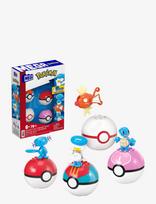 Mega - Pokémon Water-Type Trainer Team Building Toy Kits With 2 Action Figures (79 Pieces) For Kids - Veiksmo figūrėlės - Marga / raštuota