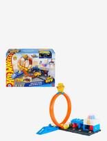 Hot Wheels - City Super Police Station Playset With 1:64 Scale Police Toy Car & Adjustable Track Loop - Lenktynių trasos - Marga / raštuota