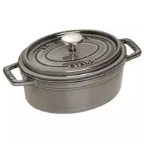 Staub oval cast iron pot - 1 ltr, Graphite