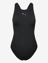 Puma Swim - Puma Swim Women Raceback Swimsuit 1P - Sportinis maudymosi kostiumėlis - Juoda