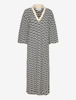 Malina - Tuva Structure Knitted Kaftan - Ilga suknelė - Tamsiai mėlyna