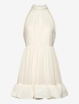 Malina - Fern Halterneck Ruffled Mini Dress - Trumpa suknelė - Balta