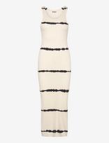 Weekday - Close Fitted Rib Dress Tie Dye - Iki kelių ir midi suknelės - Balta