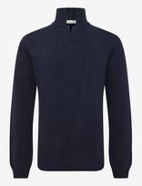 Casual Friday - Cfkarl Lambswool Polo Knit - Polo marškinėliai ilgomis rankovėmis - Tamsiai mėlyna