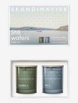Skandinavisk - Still Waters Scented Candle Giftset (Fjord & Øy) - Kvapni žvakė - Nude