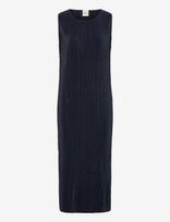 Calvin Klein - Plisse Sl Midi Dress - Iki kelių ir midi suknelės - Tamsiai mėlyna