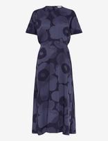 Marimekko - Heleä Akvarelli Unikko - Iki kelių ir midi suknelės - Tamsiai mėlyna