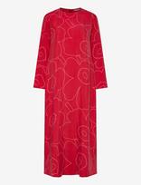 Marimekko - Fluidi Piirto Unikko - Ilga suknelė - Raudona