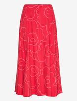 Marimekko - Muovaus Piirto Unikko - Maxi sijonas - Raudona