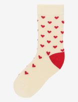 Minipop - Minipop Bamboo Heart Socks - Kojinės - Kreminė spalva
