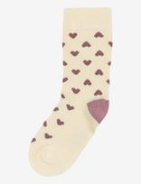 Minipop - Minipop Bamboo Heart Socks - Kojinės - Kreminė spalva