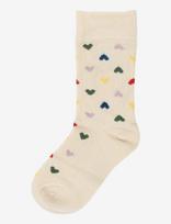 Minipop - Minipop Bamboo Heart Socks - Kojinės - Kreminė spalva