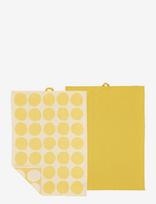 Södahl - Tea Towel Bubbles 2 Pcs - Virtuviniai rankšluosčiai - Geltona
