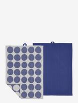 Södahl - Tea Towel Bubbles 2 Pcs - Virtuviniai rankšluosčiai - Tamsiai mėlyna