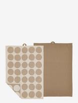 Södahl - Tea Towel Bubbles 2 Pcs - Virtuviniai rankšluosčiai - Smėlio