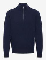 Blend - Bhbranko Halfzipp Knit Noos - Megztinis su užtrauktuku - Tamsiai mėlyna