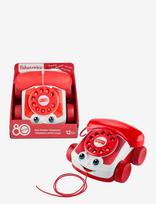 Fisher-Price - Red Chatter Telephone Baby & Toddler Pull Toy, Mattel 80Th Anniversary Edition - Žaislai - elektronika ir žiniasklaida - Raudona