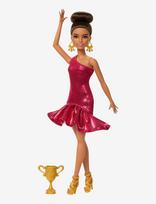 Barbie - Ballroom Dancer Fashion Doll With Brown Styled Hair, Dancing Trophy Accessory - Lėlė - Marga / raštuota