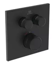 Ideal Standard CeraTherm Navigo – termostatinis dušo maišytuvas, skirtas montuoti po sienoje, 2 vartotojams, šilkinė juoda A7302XG
